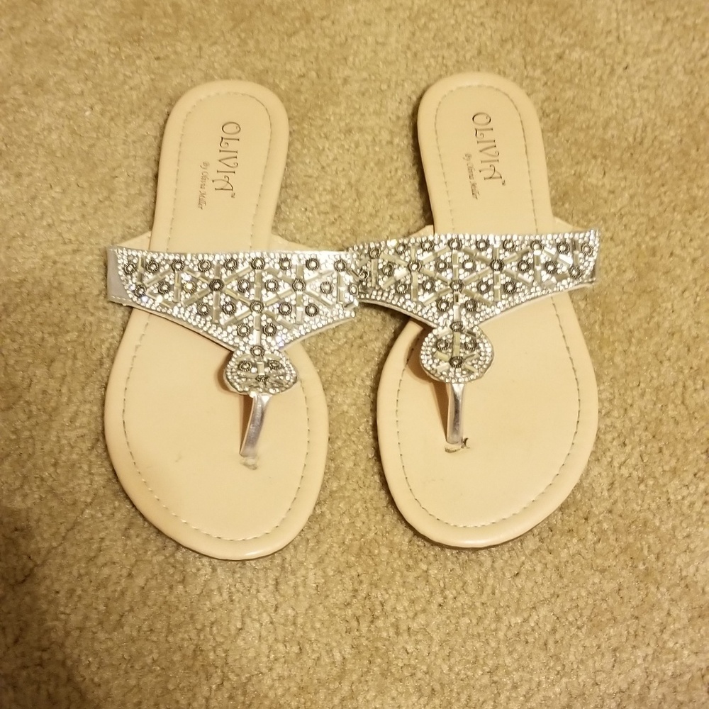 Olivia Silver Sandals